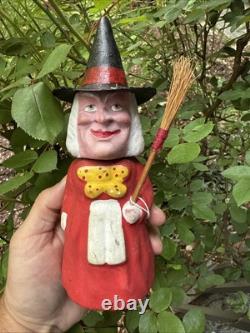 Original Halloween 8 Small German Witch Candy Container Halloween Witch CC Rare Original Halloween 8 Small German Witch Candy Container Halloween Witch CC Rare