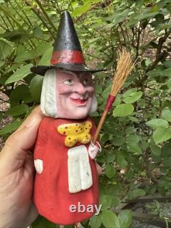 Original Halloween 8 Small German Witch Candy Container Halloween Witch CC Rare Original Halloween 8 Small German Witch Candy Container Halloween Witch CC Rare