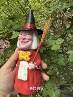 Original Halloween 8 Small German Witch Candy Container Halloween Witch CC Rare Original Halloween 8 Small German Witch Candy Container Halloween Witch CC Rare