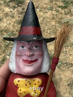 Original Halloween 8 Small German Witch Candy Container Halloween Witch CC Rare Original Halloween 8 Small German Witch Candy Container Halloween Witch CC Rare