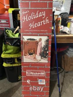 Pam's Holiday Hearth Christmas CardBoard Full Size Fireplace in Box NEW&ANTIQUE