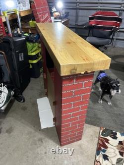 Pam's Holiday Hearth Christmas CardBoard Full Size Fireplace in Box NEW&ANTIQUE
