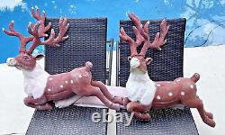 Paper Mache Christmas Reindeer Dept 56 Store Display/Prop BIG VTG MCM 1975