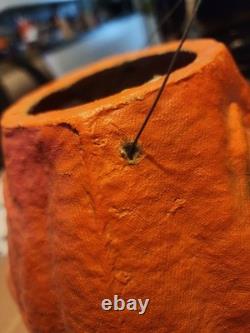 Paper Mache Pumpkin Double Sided Choir Boy Large Halloween Vintage
