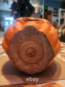 Paper Mache Pumpkin Double Sided Choir Boy Large Halloween Vintage