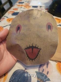 Paper Mache Pumpkin Double Sided Choir Boy Large Halloween Vintage