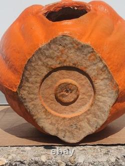 Paper Mache Pumpkin Double Sided Choir Boy Large Halloween Vintage
