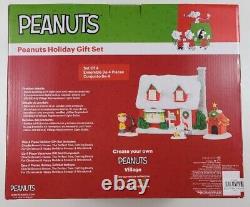 Peanuts Holiday Gift Set Lighted House by Dept. 56