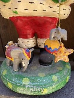 Penny mcallister 2009 santa with circus toys elephant large 23 inches Very Rare