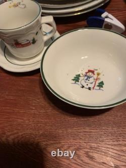 Pfaltzgraf Snow Village Holiday Dishes Service For 12