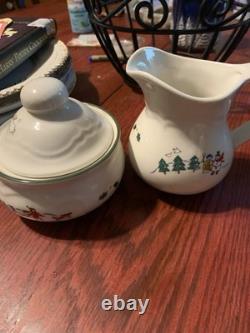Pfaltzgraf Snow Village Holiday Dishes Service For 12