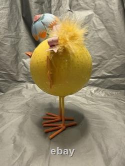Pier 1 One VINTAGE Easter CHICK BOW UMBRELLA Glittr Feathr VERY RARE 9 READ