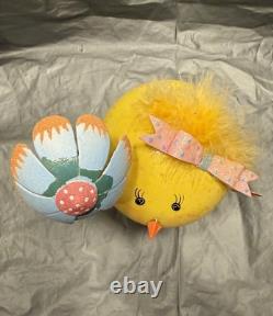 Pier 1 One VINTAGE Easter CHICK BOW UMBRELLA Glittr Feathr VERY RARE 9 READ