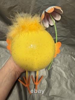 Pier 1 One VINTAGE Easter CHICK BOW UMBRELLA Glittr Feathr VERY RARE 9 READ