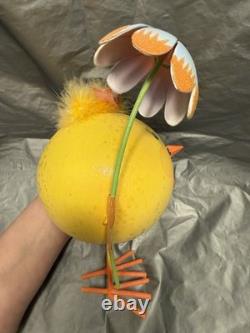 Pier 1 One VINTAGE Easter CHICK BOW UMBRELLA Glittr Feathr VERY RARE 9 READ