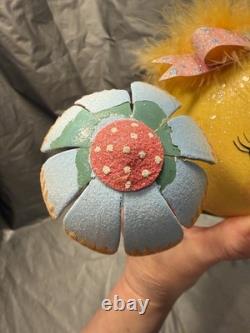 Pier 1 One VINTAGE Easter CHICK BOW UMBRELLA Glittr Feathr VERY RARE 9 READ