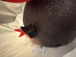 Pier 1 One VINTAGE SNOWMAN SANTA PENGUIN STACK TOWER Glitter 19.5 RARE Read