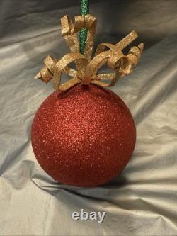 Pier 1 One VTG CHRISTMAS TREE WHIMSICAL Glitter Figurine 25.75 RARE HTF VGUC