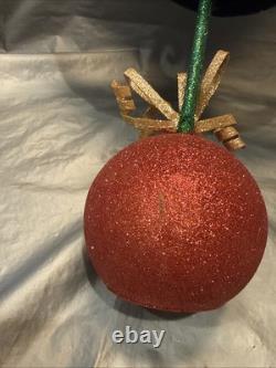 Pier 1 One VTG CHRISTMAS TREE WHIMSICAL Glitter Figurine 25.75 RARE HTF VGUC