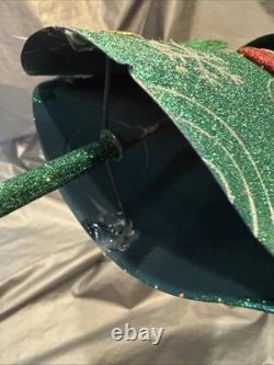 Pier 1 One VTG CHRISTMAS TREE WHIMSICAL Glitter Figurine 25.75 RARE HTF VGUC