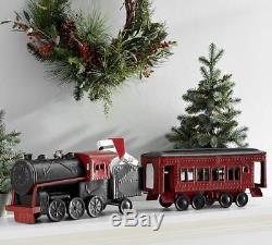 Pottery Barn Vintage Train Object Christmas 2 cars New wo tag
