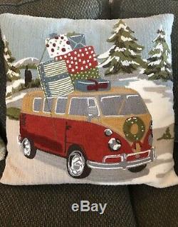 Pottery Barn Volkswagon Van Vintage Christmas Pillow Cover