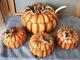 Pumpkin Soup Tureen With Lid, 3 Matching Lidded Soup Bowls, Ladle Free Shipping