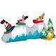 Rare 12' Gemmy 2013 Lighted Animated Disney Christmas Slide Airblown Inflatable