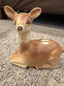 RARE 1950s Rudolph The Red Nosed Reindeer Light Up Bank RARE 1950s Rudolph The Red Nosed Reindeer Light Up Bank