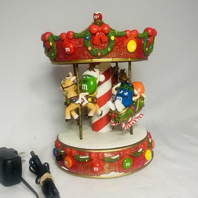 Rare 2009 Bradford Exchange M&m's Characters Holiday Musical Carousel Works