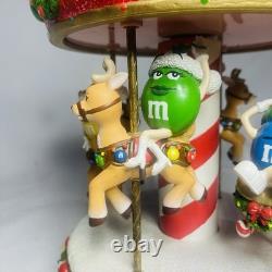 RARE 2009 BRADFORD EXCHANGE M&M'S CHARACTERS HOLIDAY MUSICAL CAROUSEL Works