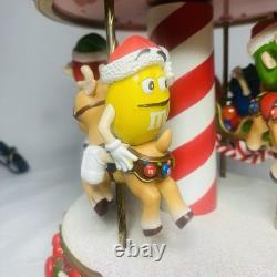 RARE 2009 BRADFORD EXCHANGE M&M'S CHARACTERS HOLIDAY MUSICAL CAROUSEL Works