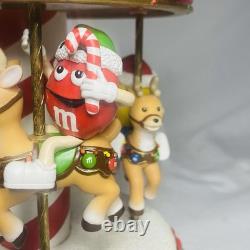 RARE 2009 BRADFORD EXCHANGE M&M'S CHARACTERS HOLIDAY MUSICAL CAROUSEL Works
