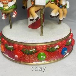 RARE 2009 BRADFORD EXCHANGE M&M'S CHARACTERS HOLIDAY MUSICAL CAROUSEL Works
