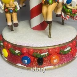 RARE 2009 BRADFORD EXCHANGE M&M'S CHARACTERS HOLIDAY MUSICAL CAROUSEL Works