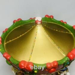RARE 2009 BRADFORD EXCHANGE M&M'S CHARACTERS HOLIDAY MUSICAL CAROUSEL Works