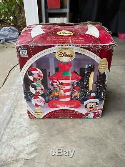 RARE 2012 Gemmy 6.3 Foot Tall Animated Mickey Carousel Airblown Inflatable