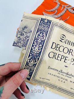 RARE 20s Halloween Dennison's Crepe Paper COMPLETE 20 x 120 uncut