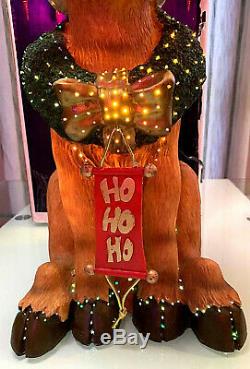 RARE 31 FIBER OPTIC Reindeer Deer PULEO Greeter Christmas Lighted Glow In Box