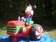 Rare 5' Mickey Mouse On Tractor Lighted Christmas Inflatable Prototype