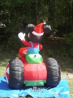 RARE 5' Mickey Mouse on Tractor Lighted Christmas inflatable Prototype