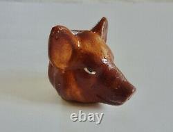 RARE Antique GERMAN Composition BOARS Head CANDY CONTAINER