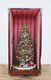 Rare Antique German Hand Made Wood Box Christmas Bottlebrush Christmas Tree