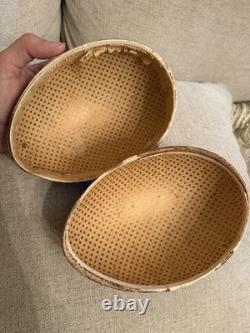 RARE Antique German Papier-Mâché Easter Egg Large 7 Size Anthropomorphic Bunny