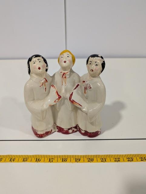 Rare Antique/vintage Three Men Carolers 1940's Figurine