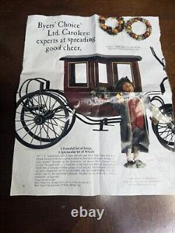 RARE Byers Choice Caroler's 2001 Wood Stagecoach Carriage Christmas Accessory