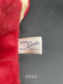 RARE Christmas Collectible 1955 Knickerbocker Baby Santa Flush Toy-Made in USA
