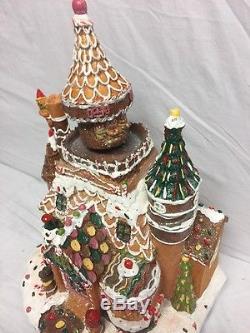 RARE Cracker Barrel Fiber Optic Gingerbread House Christmas Home Decor
