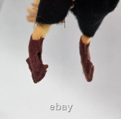 RARE Cute Vintage Halloween Witch Riding Broom Painted Face Felt Ornament Japan RARE Cute Vintage Halloween Witch Riding Broom Painted Face Felt Ornament Japan