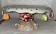 Rare Dept 56 Glitterville Gum Drop Cake Plate Withcandy Swirl Top & Dangling Candy